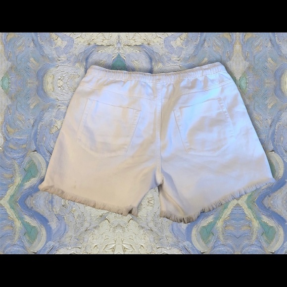 Aerie Fringe Shorts White Drawstring Waist M Casual Beach Backyard Barbecue - Picture 2 of 4